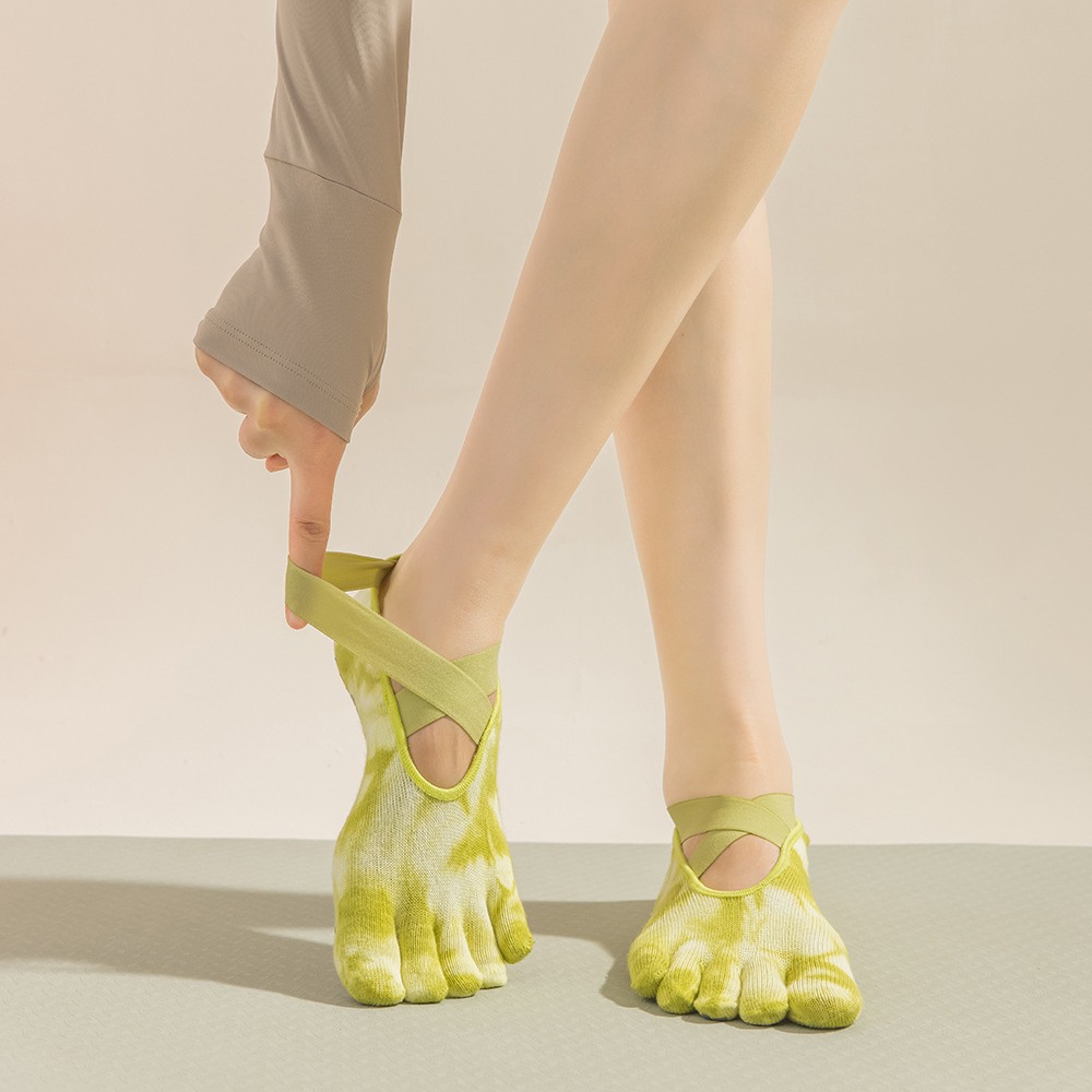 Pilates And Yoga Studio - Calzini Tie-Dye da Donna con Cinque